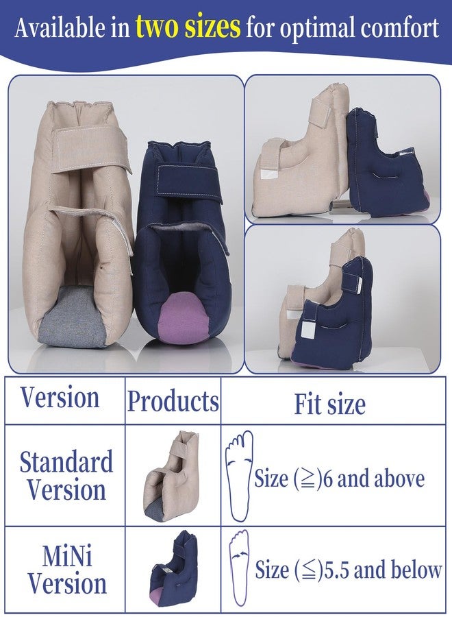 Ehucon Small Size Heel Protector Cushion Foot Pillow Remove Pressure and Bedsores,Heel Protectors for Pressure Sores for Heal Protection, 1 Count L9.5*H9.5*W5.5 Inches (Navy Blue) - Image 3